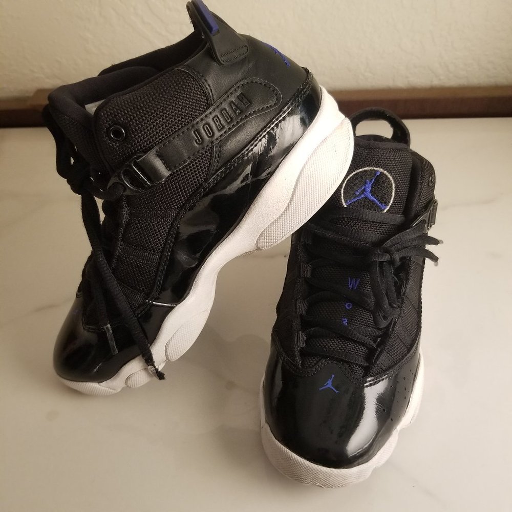 AIR JORDAN 6 RINGS  - YOUTH 3Y BLACK AND BLUE